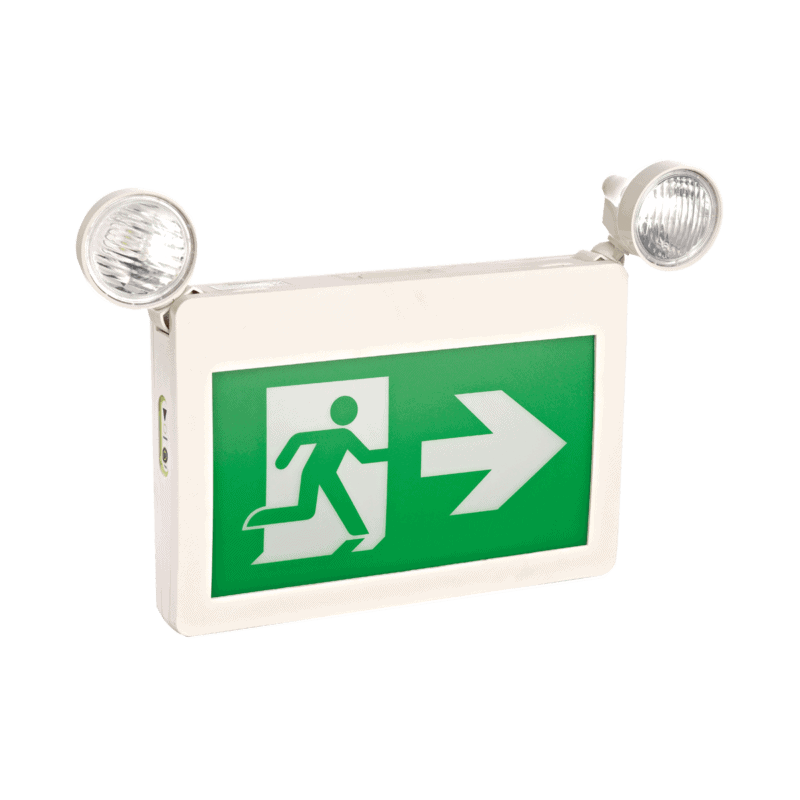Self-Powered Combination LED Running Man Exit Sign (Thermoplastic)